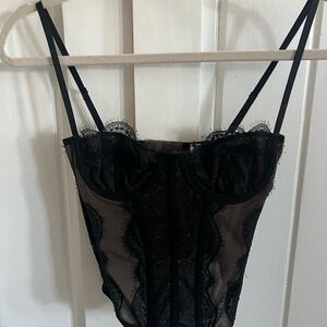 Urban Outfitters Black Lace Bustier